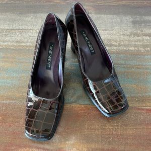 Nine West, Sonoma Brown, Croco, 6.5 M